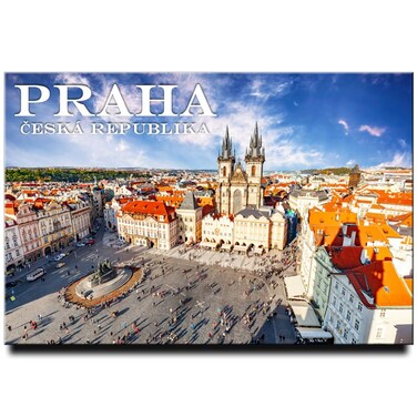 Generic Prague Fridge Magnet Czech Republic Travel Souvenir Praha Church of Our Lady Before Tyn Old Town Square