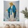 HVEST Blessed Virgin Mary Tapestry Mother of God Tapestry Wall Hanging Christian Wall Art Decorations Jesus Christ Wall Tapestry Holy Mary Backdrop for Bedroom Room Dorm Decor, 40Wx60H inches