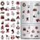 Copkim 30 Pcs Christmas Diamond Painting Magnets for Refrigerator Buffalo Plaid Diamond Art Painting Kits Magnets Red Green White Fridge Diamond Stickers for Xmas DIY Home Decors