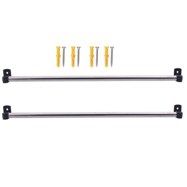 YYST Wall Hanging Tapestry Rod, Wall Hanging Rod Wall Hanging Dowels Rod, Tapestry Hanger, Weaving Hanger 16" to 29" (BlackX2)