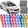 Macarrie 100 Pcs Reflective Christmas Car Magnets Set 40 Pcs Reflective Bulb Light Magnets with 60 Pcs Magnet Wires Christmas Car Magnets Decals Decor for Car Refrigerator Garage Mailbox Metal Surface
