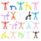 XFVFXZZ 20Pcs Magnet People Fridge Magnets, Colorful Magnetic Men to Inspire Creativity, Magnet Men is Suitable for Refrigerators, Whiteboards, and More