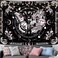 Fungarth Skeleton Butterfly Tapestry Pink Skull Hippie Mushroom Plants Tapestry for Bedroom Moon phase Aesthetic Tapestries Wall Hanging for Living Room Dorm (Pink, 48&acirc;&euro; x 36&acirc;&euro;)