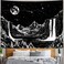 Lunerfex Starry Night Mountain Tapestry Black and White Wall Tapestry Celestial Landscape Tapestry Wall Hanging for Bedroom and Living Room Decor Mountain Black 60&Atilde;&mdash;80 Inches