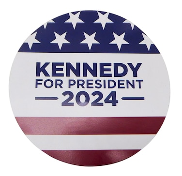 Kennedy 2024 Car Magnet RFK Junior Presidential Candidate Large Magnetic Decoration for Auto Fridge Mailbox or Locker Waterproof Decor USA Made, 5 Inches