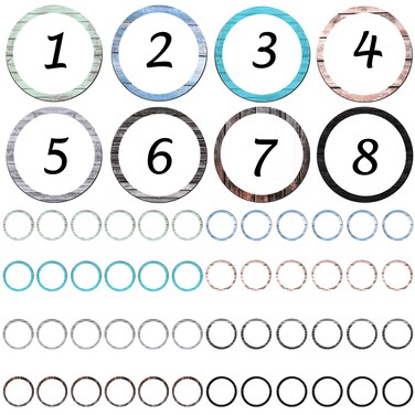 48 Pieces 2 Inch Numbers Magnetic Accents Round Whiteboard Magnets Circle Blank Magnets for School Office Whiteboard Home Fridge Supplies, 8 Colors