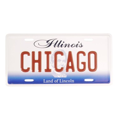 Chicago Illinois License Plate Magnet, Collectible Souvenir Keepsake, 3.4 x 1.75 Inches