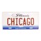 Chicago Illinois License Plate Magnet, Collectible Souvenir Keepsake, 3.4 x 1.75 Inches