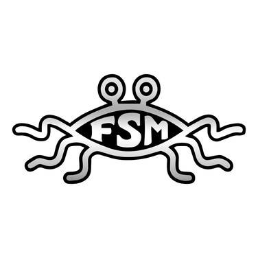 FSM Flying Spaghetti Monster Plastic Emblem Magnet - [5.5" x 2.5"]