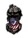 WickedGoodz American Flag Soldier Refrigerator Magnet - Military Magnetic Car Decal