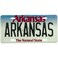 Miniature Magnetic Arkansas License Plate, Ideal for Fridge and Office Decor, Collectible Souvenir, 1.75 by 3.5 Inches