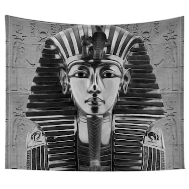 DYRLHZ Grey Egyptian Pharaoh Tapestry Occult Ancient Egypt King Tapestries Egypt The Figure Wall Tapestry for Bedroom Aesthetic 51" X 59