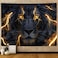 Sokdcam Cool Lion Tapestry Wall Hanging, Black and Gold African Lion Wild Animal Men Hippie Art Decor Tapestries, Wall Tapestries for living Room Bedroom Home Dormitory Decoration 60X40 Inch