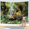 Tiger Tapestry, Jungle Tapestry Wall Hanging, Forest Animal in Tropical Rainforest Landscape Wall Tapestry Art for Room Dorm Decor Living Room Bedroom Bedspread TV Backdrop College (60Wx40L)
