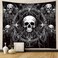 Tapzen Skull Tapestry Gothic Black and White Tapestry wall hanging Dark Skeleton horror tapestry Aesthetic cool tapestry for bedroom Living Room Dorm (60 x 50 inches)