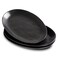 Magclay Porcelain Serving Platters, 12 Inch Large Serving Trays, Oval Serving Plates for Dessert Appetizers Meat/Entertaining/Party, Set of 3, Matte Black