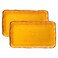 LEHAHA Melamine Farmhouse Rectangular Serving Platter Sets, 17.5" x 10" Melamine Large Serving Tray Sets,100% Melamine, Dishwasher Safe, BPA Free, Lightweight and Unbreakable,Gold