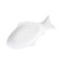 DOITOOL Fish Shaped Plate Fish Dish Creative Ceramic Serving Platter Decorative Snack Storage Platter for Restaurants Home (13 Inches White)