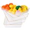 Blue Boat 4PC 12&quot; X 8&quot; Serving Trays Set, Reusable Plastic Serving Platters for Fruit, Cookies, Appetizer - Heavy Duty Rectangular Serving Platter and Serving Trays for Eating
