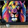 Romantic Angels Trippy Lion Tapestry Tapestry Wall Hanging Rasta Tapestries for Bedroom Men Cool Lion Head Decor for Living Room Collage Dorm Room (40 in x 60 in)