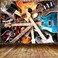 Music Tapestry, Guitar Musical Tapestry Wall Hanging for Bedroom, Instrument Rock Style Lover Tapestry Home Decor (90"W X 70"H)