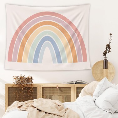 MOSITU Rainbow Tapestry Wall Decor Rainbow Wall Hanging Aesthetic Tapestry Rainbow Art Print Picture Tapestries Rainbow Wall Tapestry for Bedroom Nursery Living Room Dorm Classroom Decor
