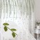 BROSHAN Green Pattern Curtains Sheer, Vine Leaf Design Embroidered White Curtains 75 inches Long Transparent Window Treatment Curtain Set for Living Room Bedroom, 2 Panels
