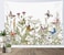 HVEST Leaf Butterfly Tapestry Wall Hanging, Sage Green Leaves and Flowers with Butterflies Wall Hanging Tapestry Spring Plant Tapestry for Bedroom Living Room Wall Decor, 60x40 Inches