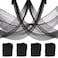 4 Pack Halloween Black Creepy Cloth, 30X120 Inch Black Scary Halloween Gauze Cloth, Spooky Cloth for Haunted House, Outdoor Patio, Garden, Indoor Wall Windows Black Cheesecloth, Halloween Decorations