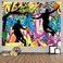 Ine Ive Basketball Sports Tapestry Nostalgic Graffiti Street Art Wall Backdrop 80x60 Inches Boys Basketball Shooting Silhouette Art Tapesrties for Bedroom Dorm Living Room Decoration