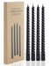 Walk Diary Halloween Candles Non-Toxic Candles Thread Design Candle Sticks 10 inches Black Taper Candles Set of 4 Ture Dripless Halloween Candlesticks Smokeless Clean Burning Black Candles