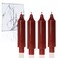 LPUSA Burgundy Short Taper Candles for Christmas Unscented Dripless Candlesticks for Home Decor, Wedding, Parties and Special Occasions,6 inch,Set of 4