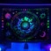 VEIGIKE Zodiac Astrology Blacklight Tapestry UV Reactive, Constellation Sun and Moon Stars Black Light Art Poster for Men Room Bedroom Decor, Psychedelic Glow in the Dark Blanket Party Decor 40"X30