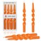 10 Inch Taper Candles Spiral Candlesticks Unscented Candles Handmade Twisted Candlesticks Odorless Candles for Weddings Dinner Christmas,Set of 4(Orange)