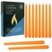 20 Pcs Orange Taper Candles, 10&Atilde;&mdash;7/8 Inch Thin Candlesticks, Great for Halloween Fall Harvest Dinner Party and Emergency