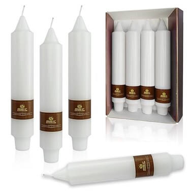 Taper Candle White Candlesticks 7 INCH Short Candle Sticks Unscented Candles Smokeless Candles Odorless Candle for Home D&Atilde;&copy;cor Weddings Festive Seasons Holiday
