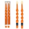 Spiral Candlesticks Orange Tapered Candle,Gedengni 10inches Cute Candle Sticks Long Taper Candles Pumpkin Twisted Candlestick for Holiday Dinner Weddings Festive Holiday Decor (1D-Orange)