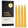 Beeswax Taper Candles Set of 4,Spiral Taper Candle Dripless Short Candle Sticks for Dinner Wedding Party Christmas Home Decorations - 7 Inch Tall - Yellow