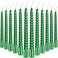 BBTO 12 Pcs Christmas Advent Spiral Candle Unscented Metallic Taper Candles Dripless Twist Candles Metallic Dinner Birthday Candle for Home Birthday Wedding Party Holiday Decor(8 Inch,Green)