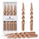 10 Inch Spiral Taper Candles Candlesticks Unscented Handmade Twisted Candlesticks Candle Sticks for Wedding Family Dinner Holiday,Set of 4(Brown)