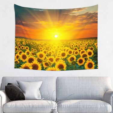 KFPTGMS Custom Tapestry Wall Hanging Upload Your Image Customize Photo Backdrop for Bedroom Living Room Home Decor Personalized Tapestries Birthday Wedding Gift 29 x 37 Inch - Sunflower