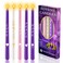 Kenburg Advent Candles Set of 5 Christmas Taper Candles 8 Hour Burn Seasonal Candle with Words Love, Peace, Hope, Joy,Jesus for Holidays, Party, Advent Wreath Candle Holder 3 Purple, 1 Pink, 1 White