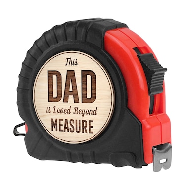 Gossby Tape Measure Gift for Dad, Step Dad, Bonus Dad, Husband - Fathers Day, Birthday, Christmas Dad Gift from Kid, Daughter, Son, Wife - Woodworking, Carpenter, Tool Gift for Men