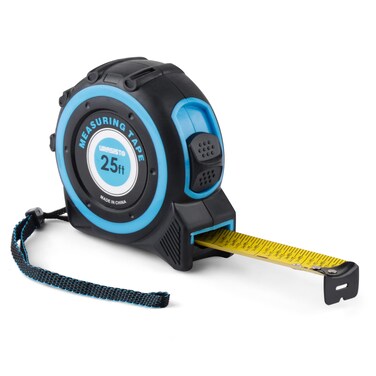URASISTO Tape Measure 25FT with Fractions 1/8, Retractable Measuring Tape, Easy to Read, Rubber Protective Casing and Shock Absorbent Case for Carpenter, Surveyors, Engineers and Electricians