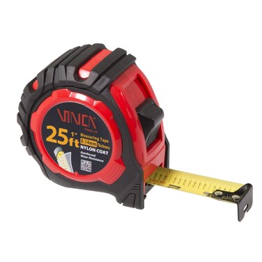 VINCA Tape Measure, TPMA-25 25Feet with Fraction, Nylon Coated Matte Finished Blade