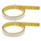 HARFINGTON 2pcs Self Adhesive Tape Measure 100cm Metric Middle to Both Sides Reading Waterproof Wear Resistant Sticky Steel Ruler Tape Ruler for Workbench Sewing Saw Drafting Table, Yellow