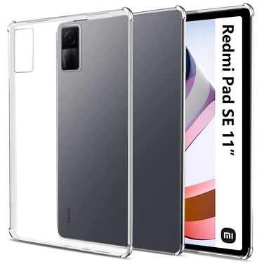 easyBee Case Compatible with Xiaomi Redmi Pad SE 11 inch, Ultra Thin Silicone Shockproof Back Shell HD Transparent TPU Protective Cover - Clear Transparent