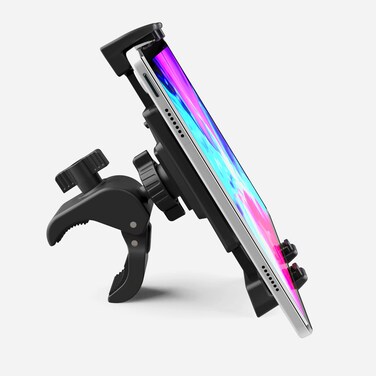 Yiting Tablet Holder, Bike Phone Tablet Mount for Indoor Gym Treadmill, Spinning Exercise Bicycle, Mic Stand, Tablet Holder Mount for iPad Pro, iPad, iPad Mini/Air Tablet &amp; Smartphones (4.7-12.9")