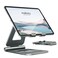 Nulaxy Aluminum Dual Foldable iPad Stand, Fully Adjustable Desktop Tablet Holder, iPad Accessories for Office Kindle Compatible with Mobile Devices iPad Pro/Air/Mini, iPhone Pro/Max/Plus, Gray
