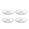 Clear Glass Plates Small Glass Plates Snack Dishes Dessert Plate 4Pcs Transparent Glass Saucers Round Tea Saucers Decorative Snack Dishes Tea Plates Glass Dinner Plate Saucer Glass Plates